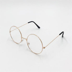 Vintage Retro Round Flat Glasses Gold Eyeglass Frame Man Plain Glass Clear Eyeglasses Eye Glasses Frames For Women Men 6 Colors